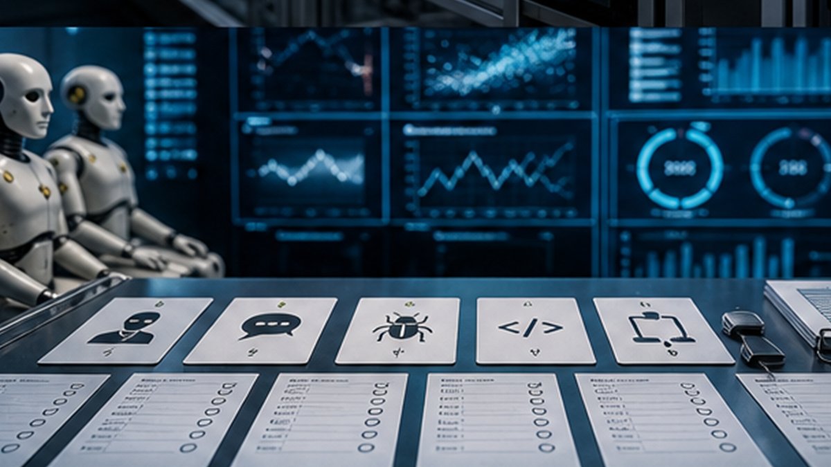 Editorial photograph illustrating: Advanced AI evaluation: red-team, monitor and improve a production system.