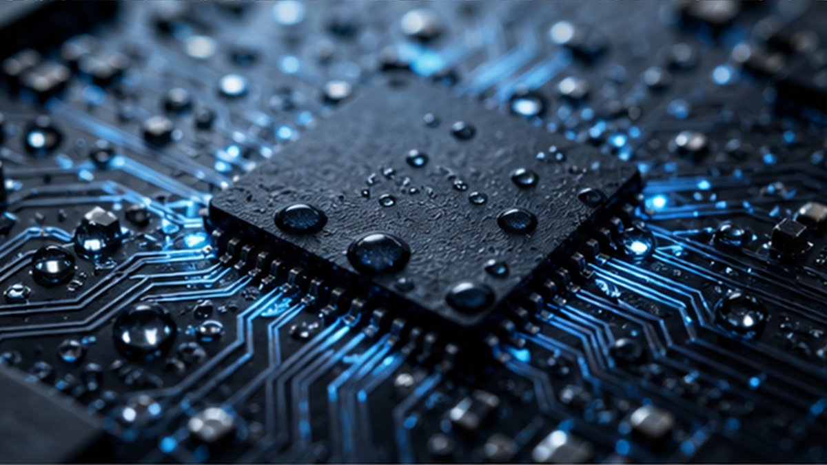 Editorial photograph illustrating: AI is accelerating both sides of cybersecurity.