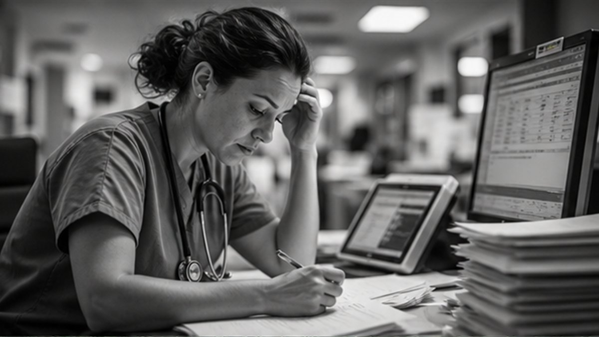 Editorial photograph illustrating: Healthcare copilots should reduce clerical burden without inventing clinical certainty.