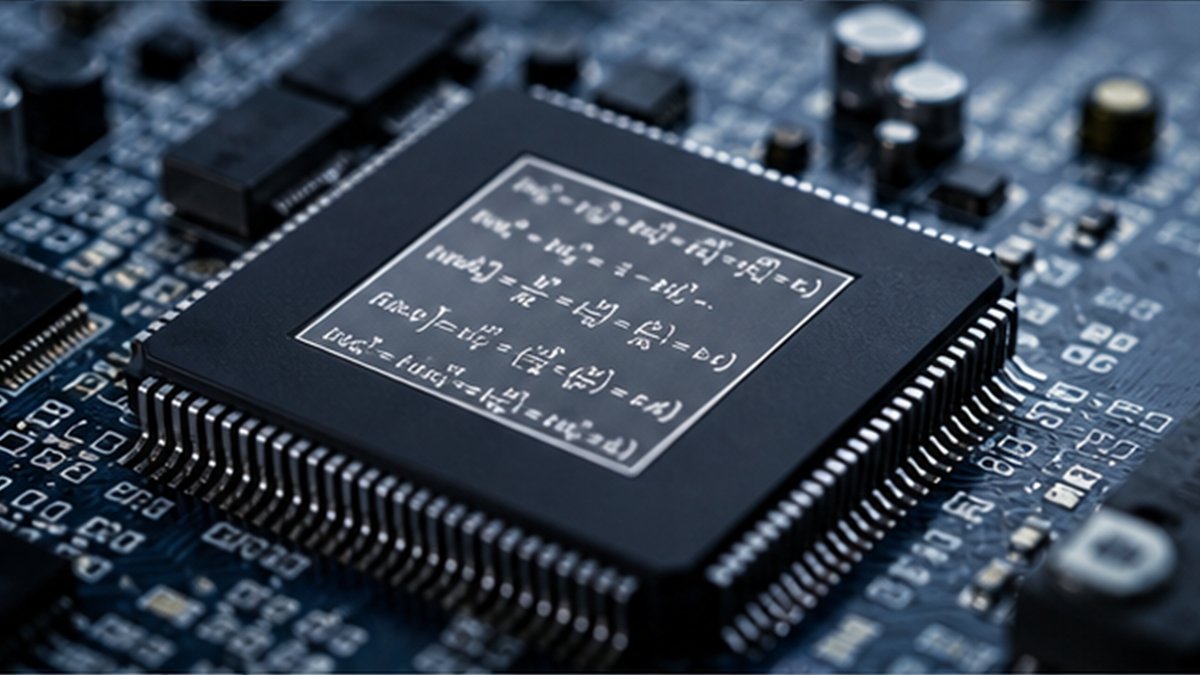 Editorial photograph illustrating: Mathematical reasoning is a clean test with messy lessons for AI.