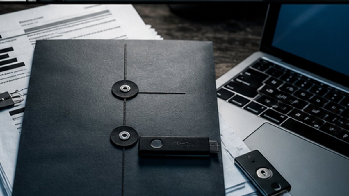 Editorial photograph illustrating: How beginners can use AI safely with files, email and private information.