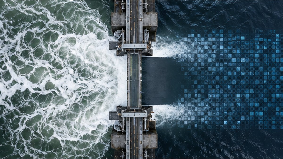 Editorial photograph illustrating: AI exposes every unresolved data-quality problem at conversational speed.