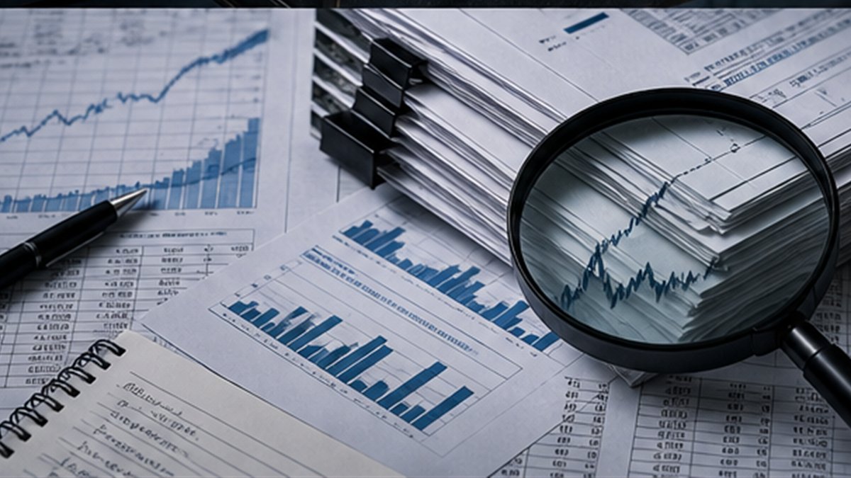 Editorial photograph illustrating: How beginners can use AI for investment research—without asking it what to buy.