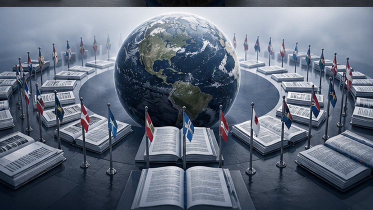 Editorial photograph illustrating: International AI standards are quietly writing the operational rulebook.