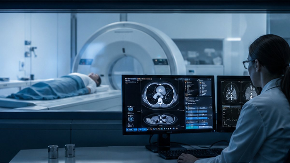Editorial photograph illustrating: Medical AI needs clinical validation, not just a higher test-set score.