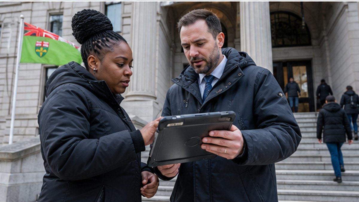 Editorial photograph illustrating: Ontario’s public sector is a proving ground for responsible AI procurement.